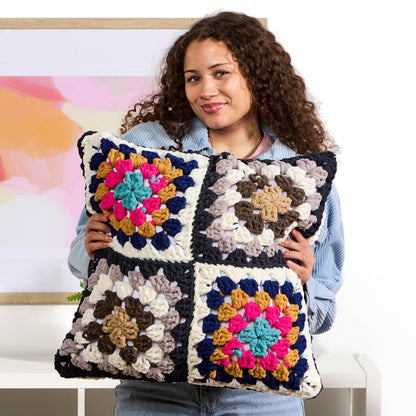 Bernat Crochet Check-Out Granny Pillow Bernat Crochet Check-Out Granny Pillow