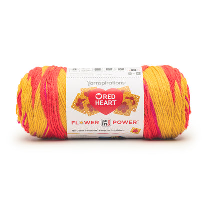 Red Heart All In One Flower Power Yarn (250g/8.8oz) Poppy Star