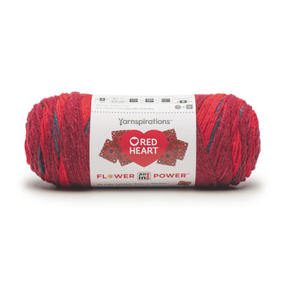 Red Heart All In One Flower Power Yarn (250g/8.8oz) Burgundy Blossom